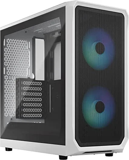 Fractal Design Focus 2 RGB Mid Tower Case White (2x 140mm RGB Fans Included) - Anigma